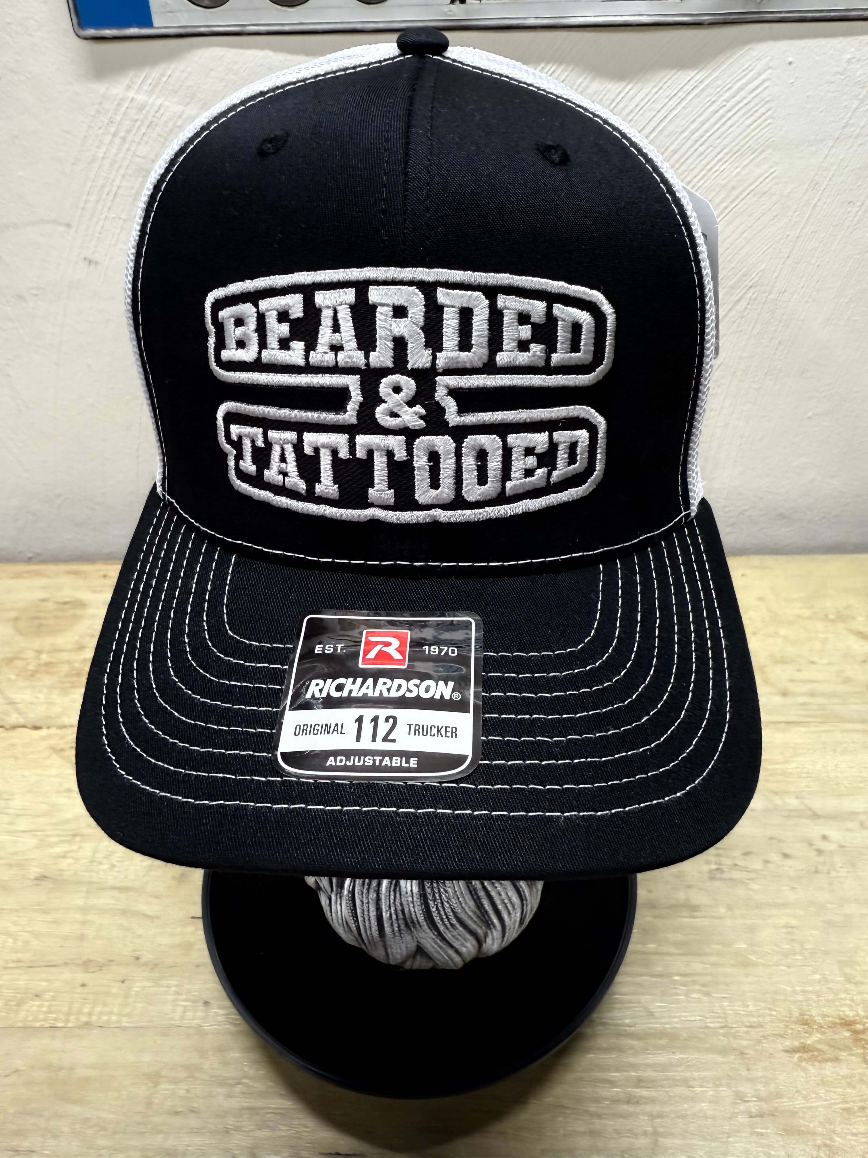 Bearded And Tattooed Trucker Hat For Guys With Beards
