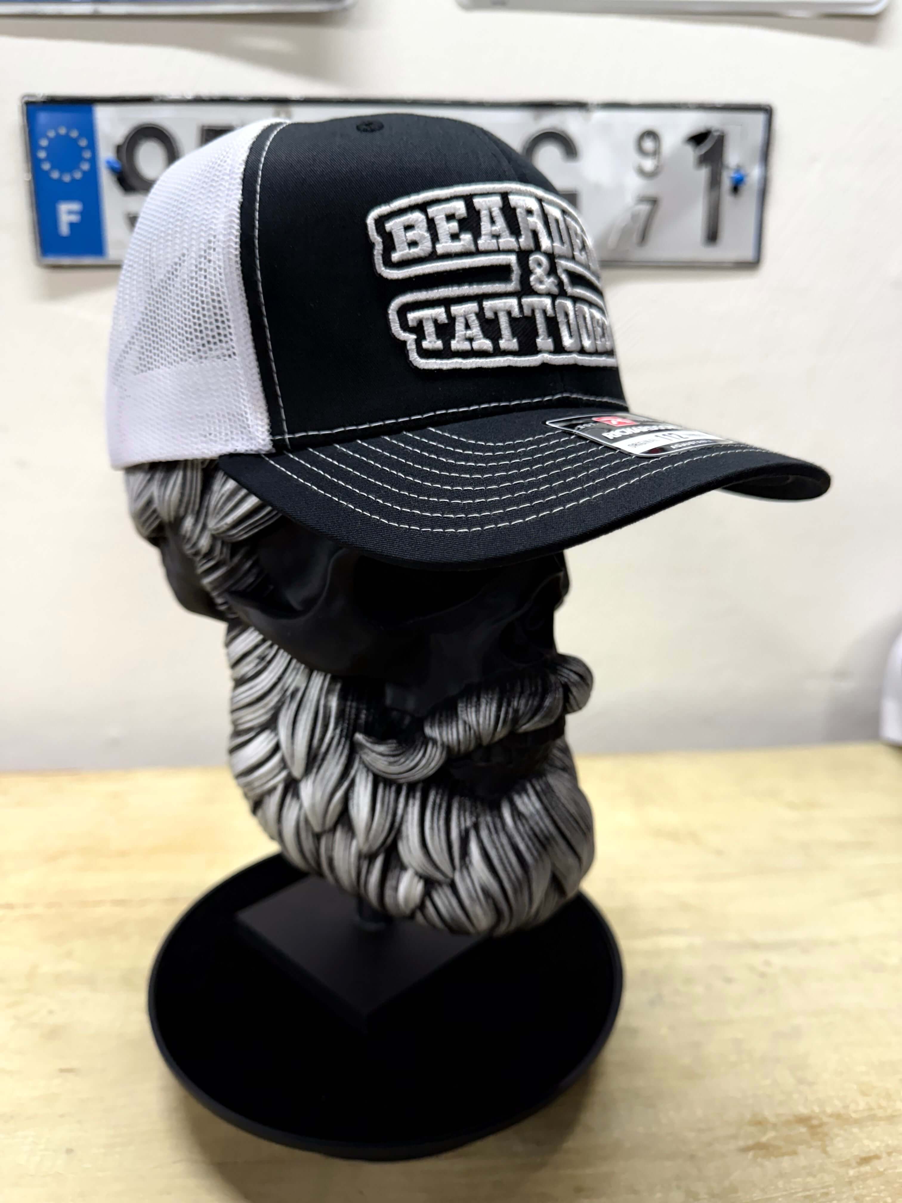 Bearded And Tattooed Trucker Hat For Guys With Beards Side 3